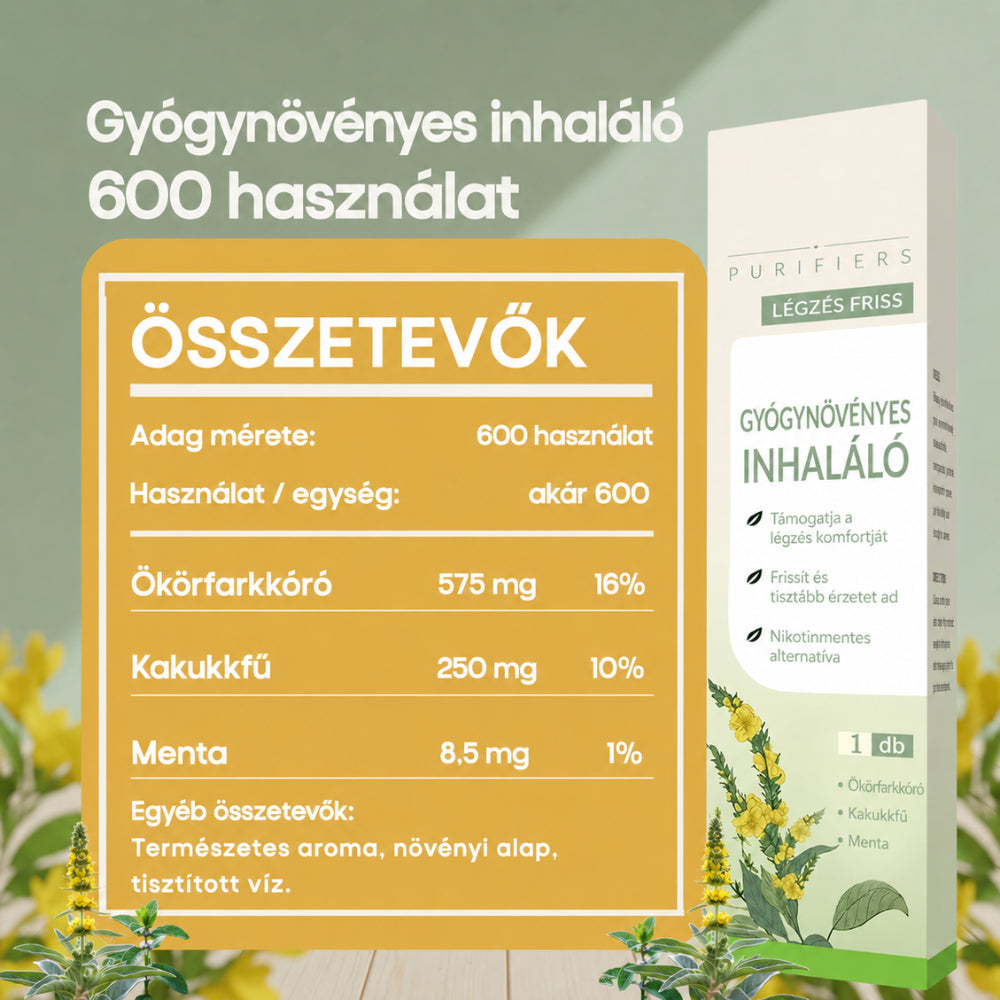 Herby™ - Gyógynövényes Tüdőtisztító Inhalátor